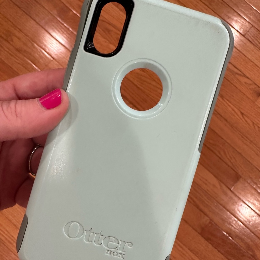 Used Otterbox Commuter Series iPhone X Case in ocean way blue turquoise teal